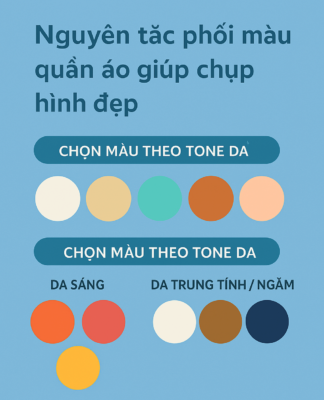 Phối màu quần áo đi biển sao cho phù hợp